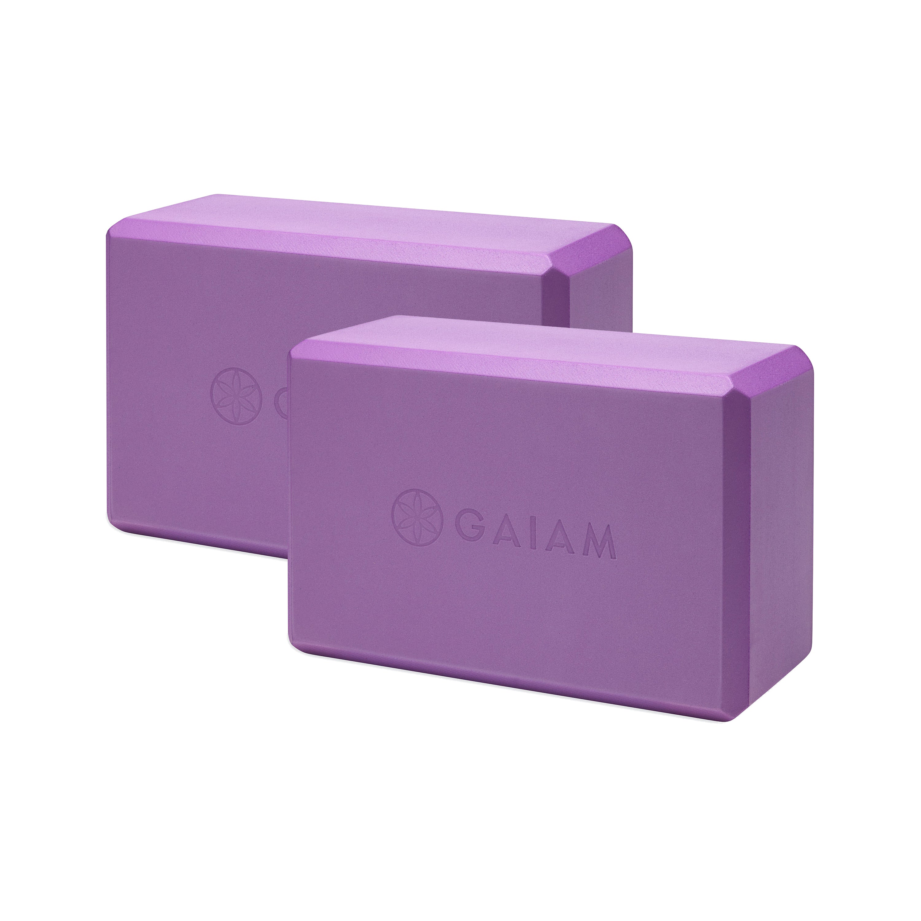 Yoga Block 2-Pack deep purple front angle