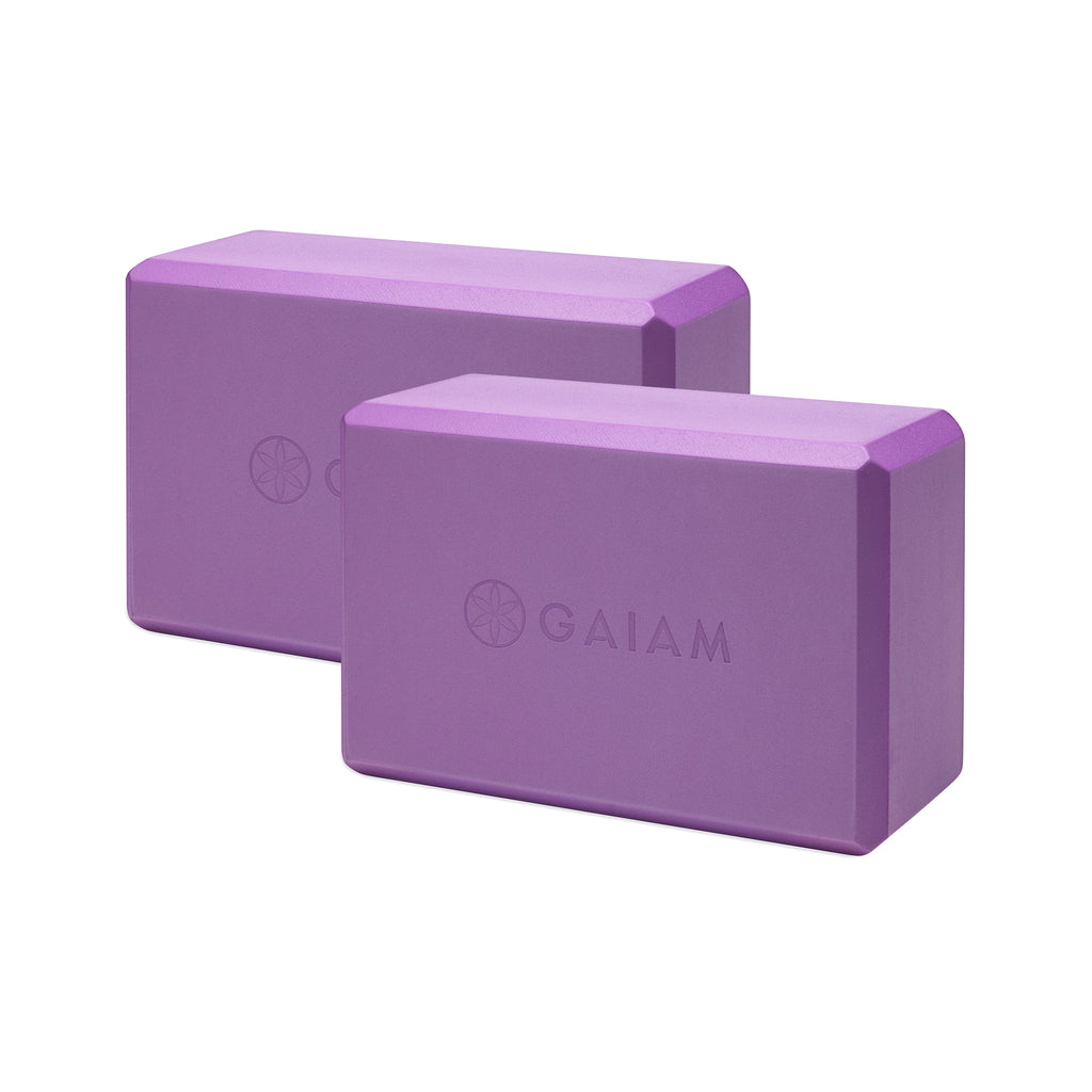 Yoga Block 2-Pack deep purple front angle