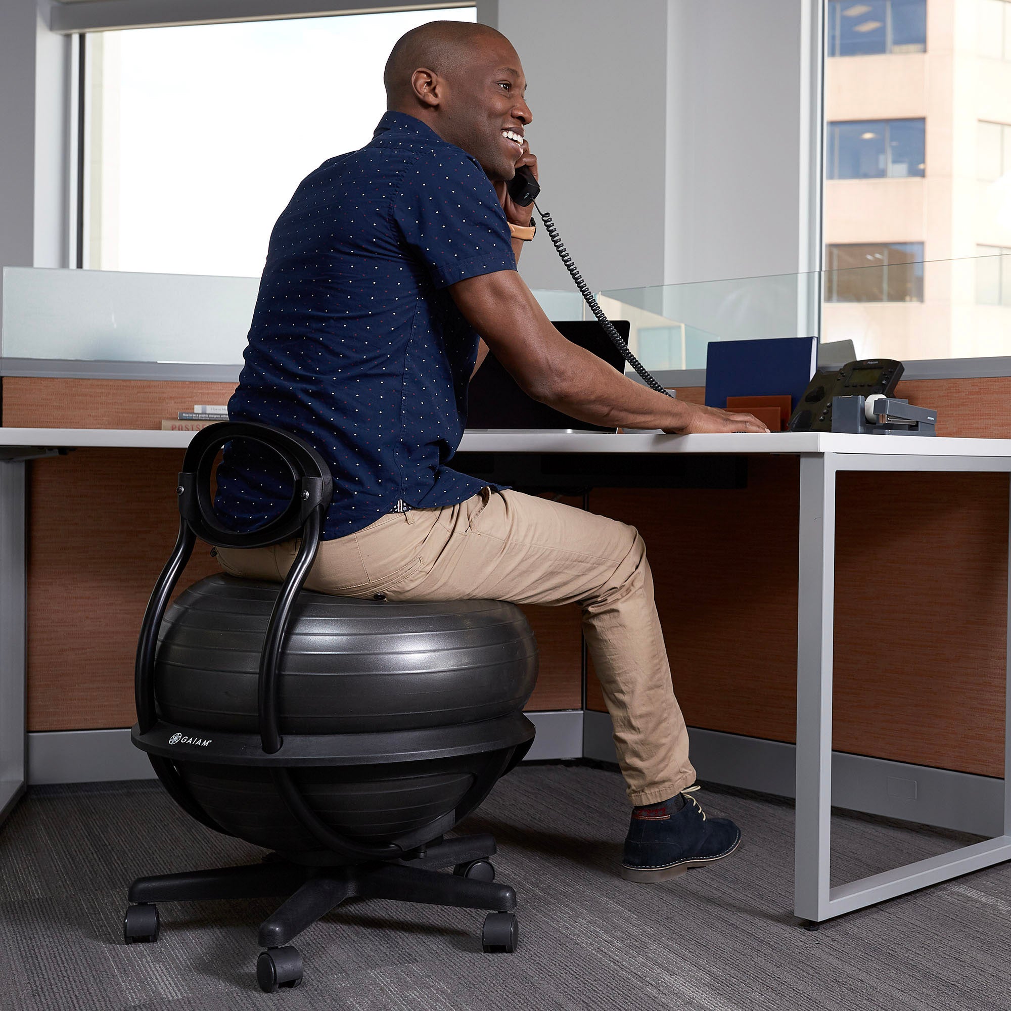 Risks and limitations of balance balls as office chairs