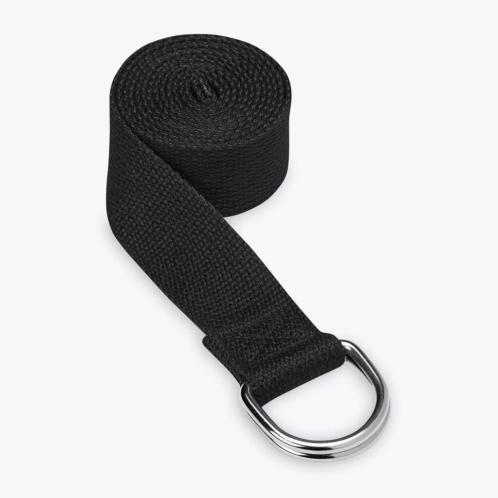 Black yoga strap
