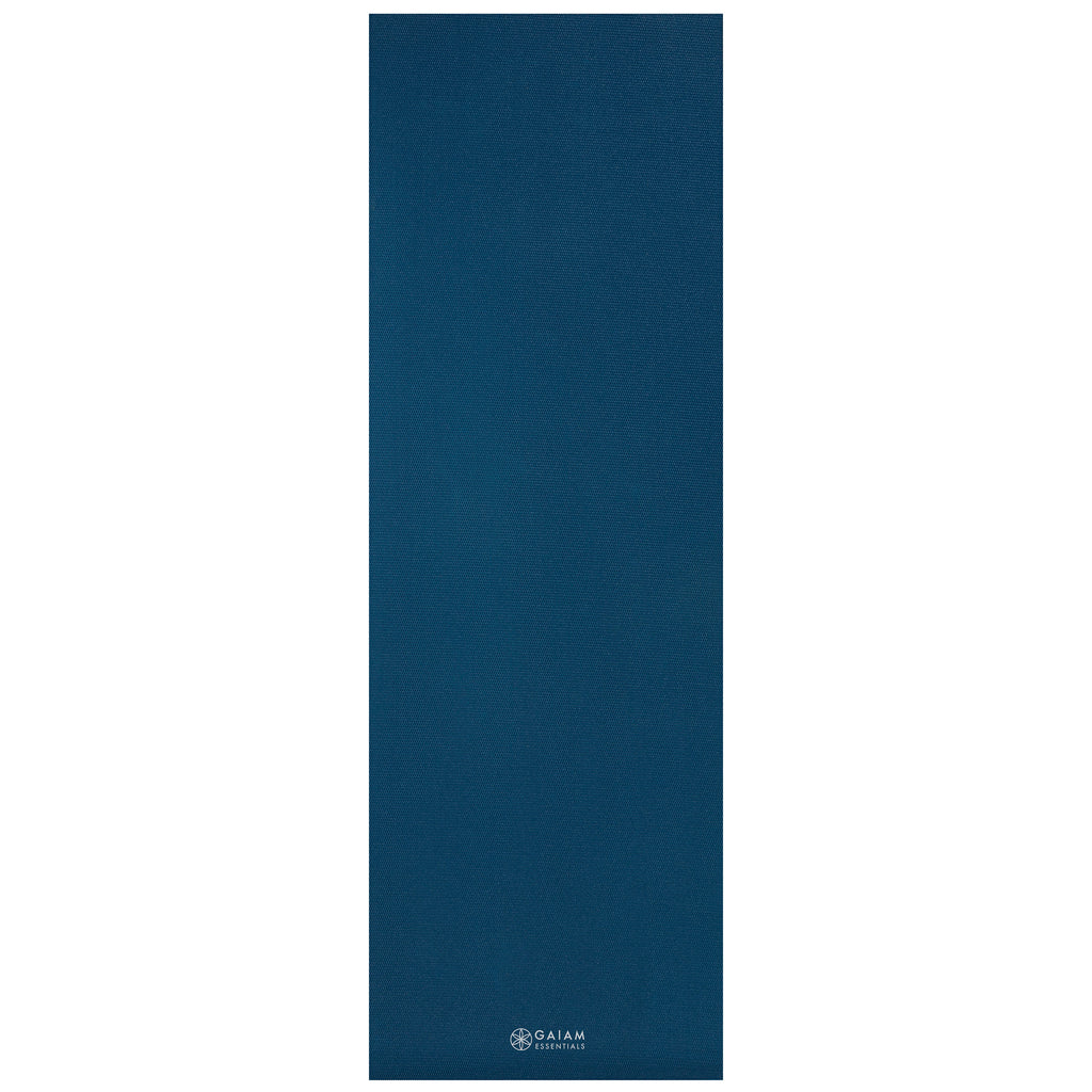 Gaiam Essentials Yoga Mat Navy flat