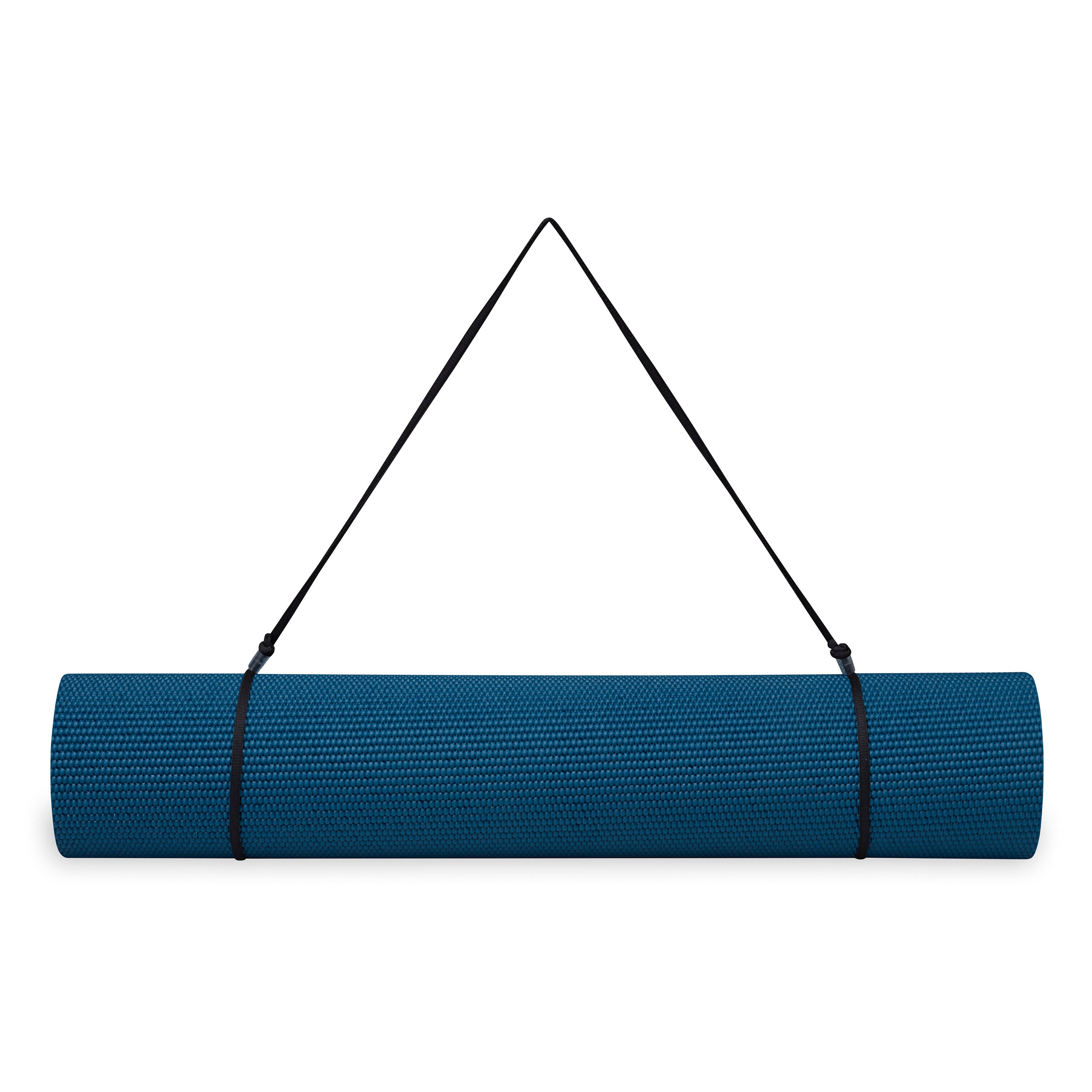 Gaiam Essentials Yoga Mat navy rolled with sling
