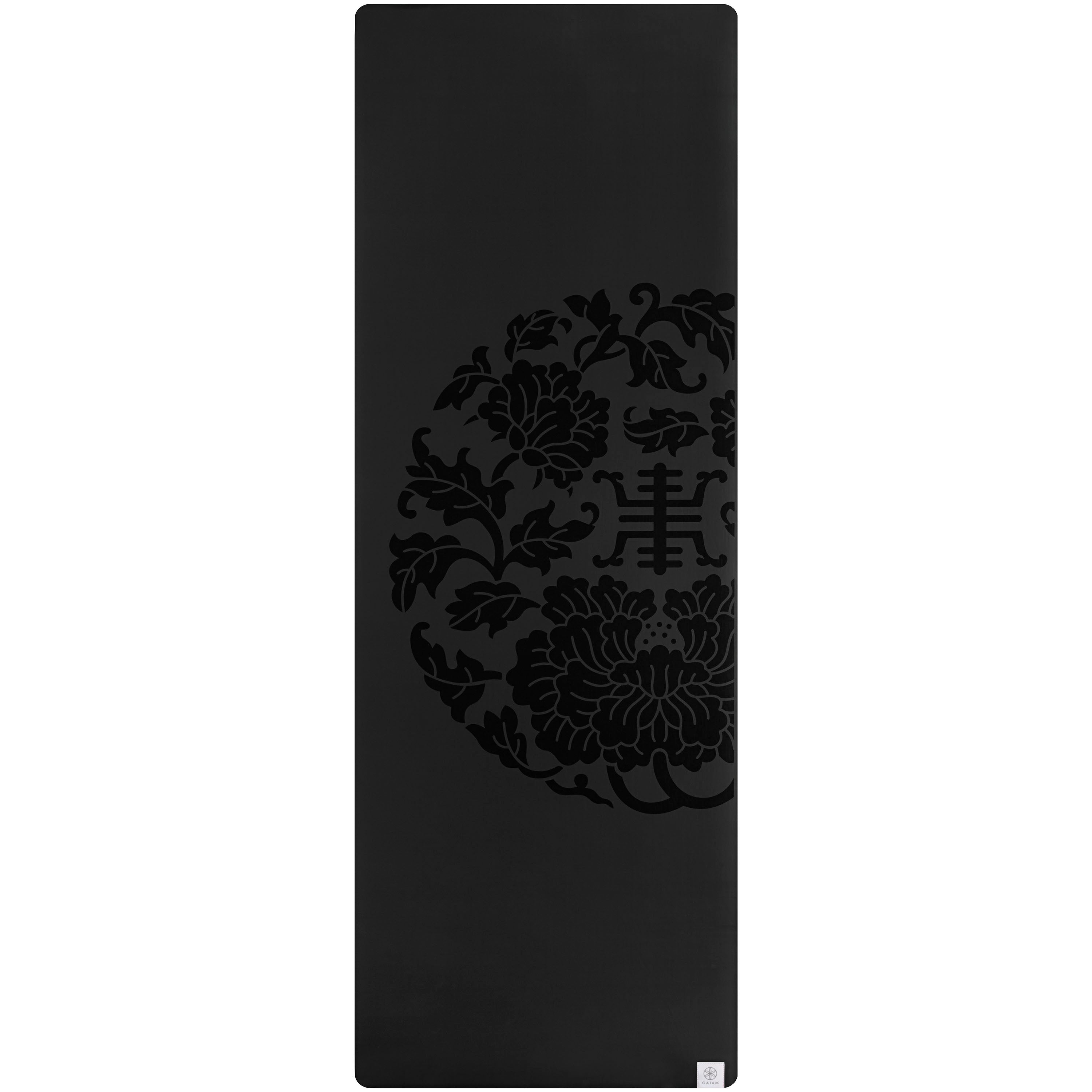 Performance Dry-Grip Yoga Mat (5mm) Black flat