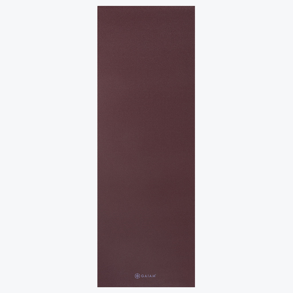 Classic Solid Color Yoga Mats (5mm) in wild aubergine 