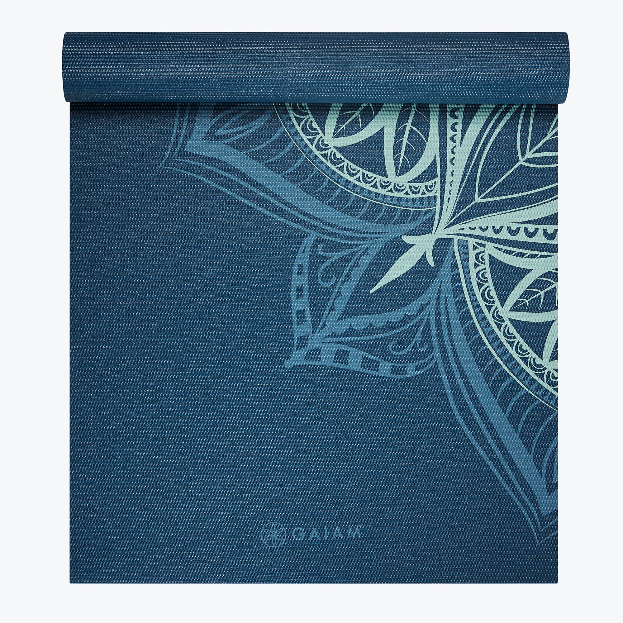 Gaiam Premium Print Yoga Mat 5MM Stabilizing Grip - Extra Thick 68 x 24  Gray