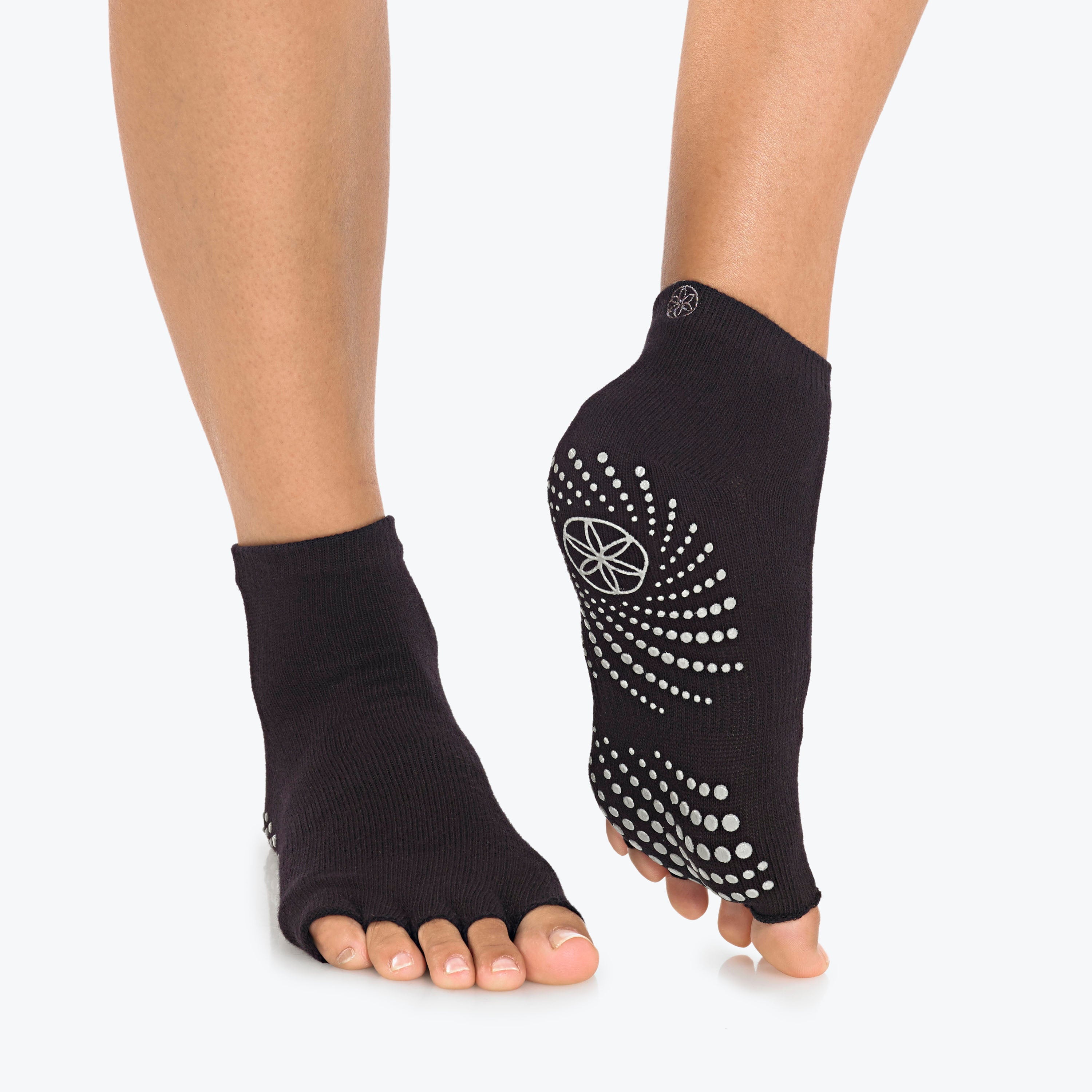 Grippy Toeless Yoga Socks - 2 Pack - Gaiam