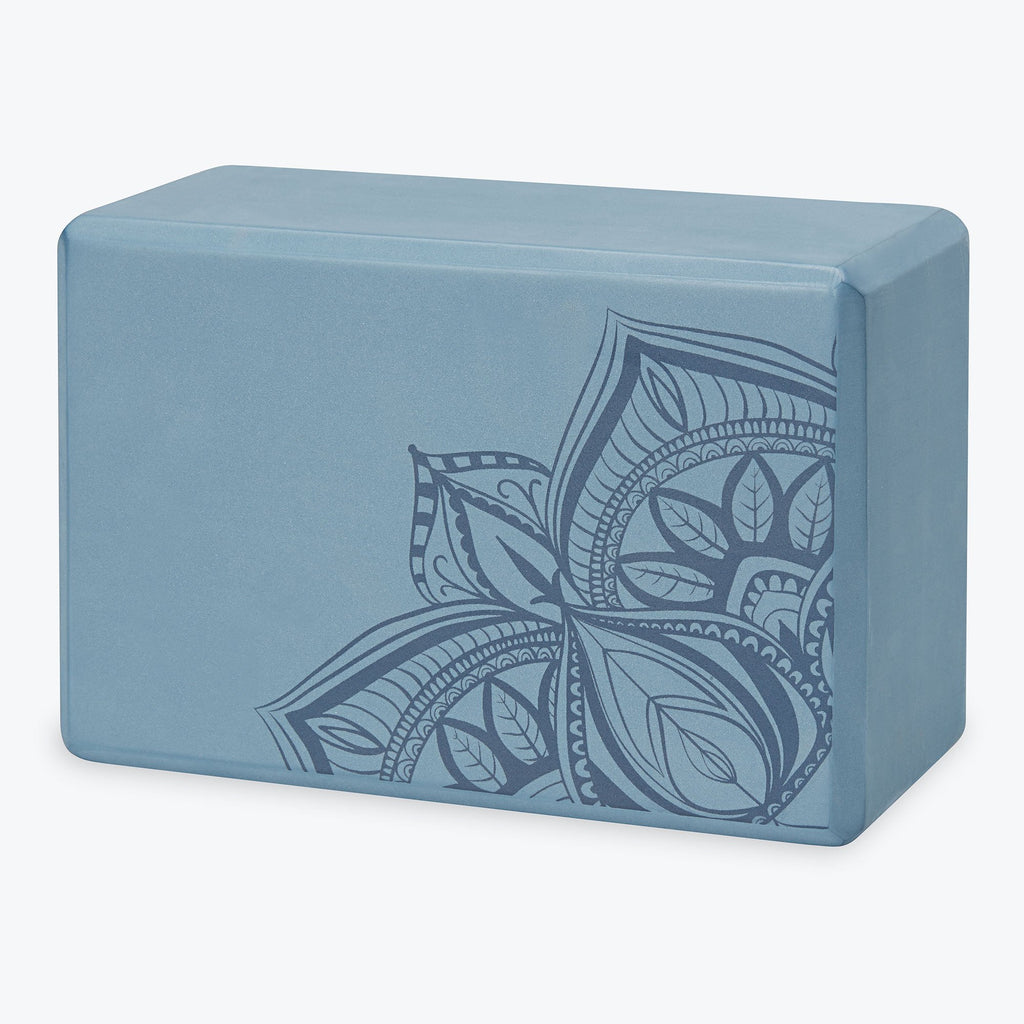 blue shadow Printed Yoga Block