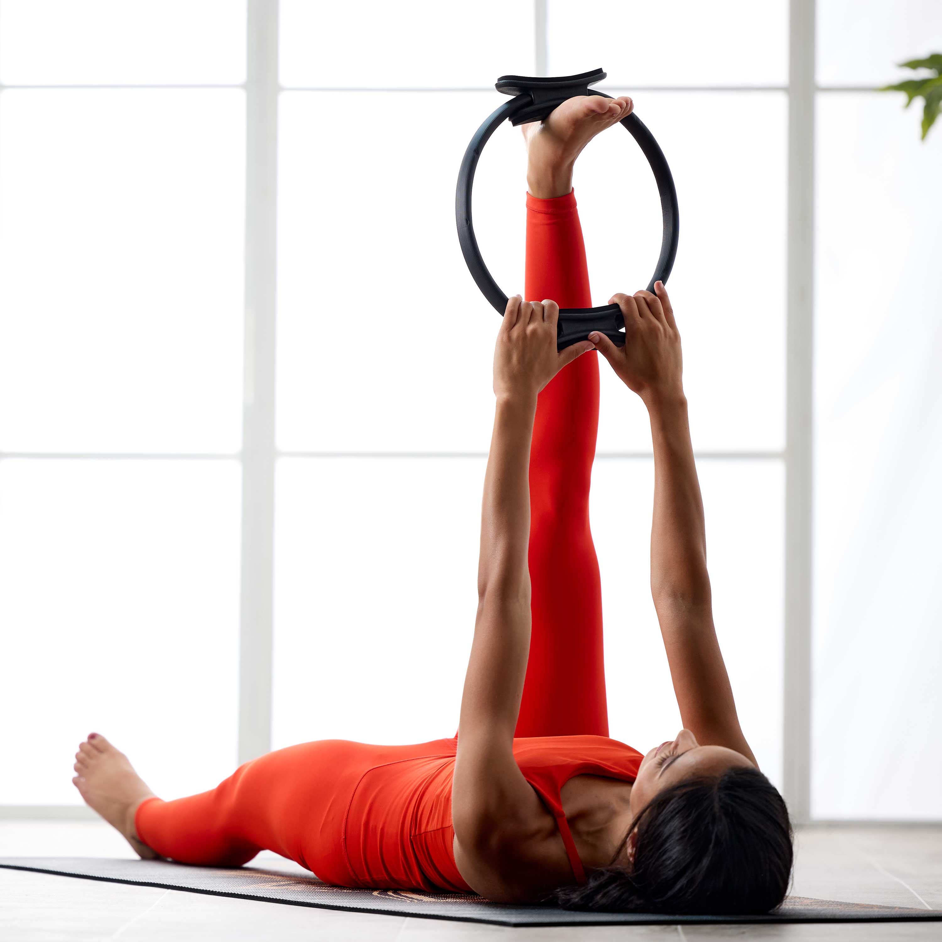 Resistance Pilates Ring Double Handled Exercise Wheel Yoga Gym Fitness  Circle | eBay