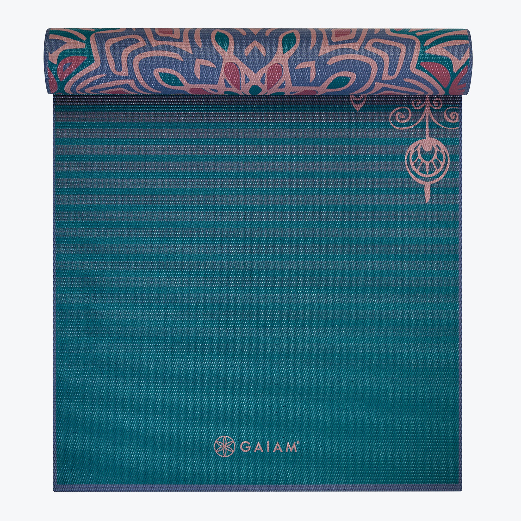 Premium Reversible Jade Salutation Yoga Mat (6mm) - Gaiam