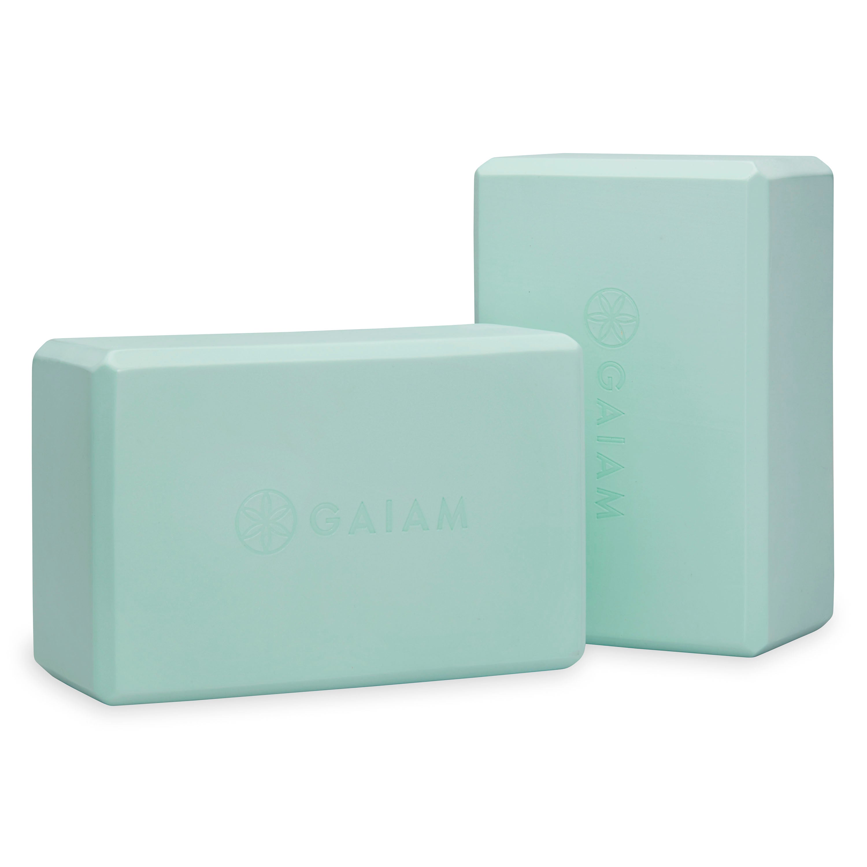 Yoga Block 2-Pack Lagoon one on side