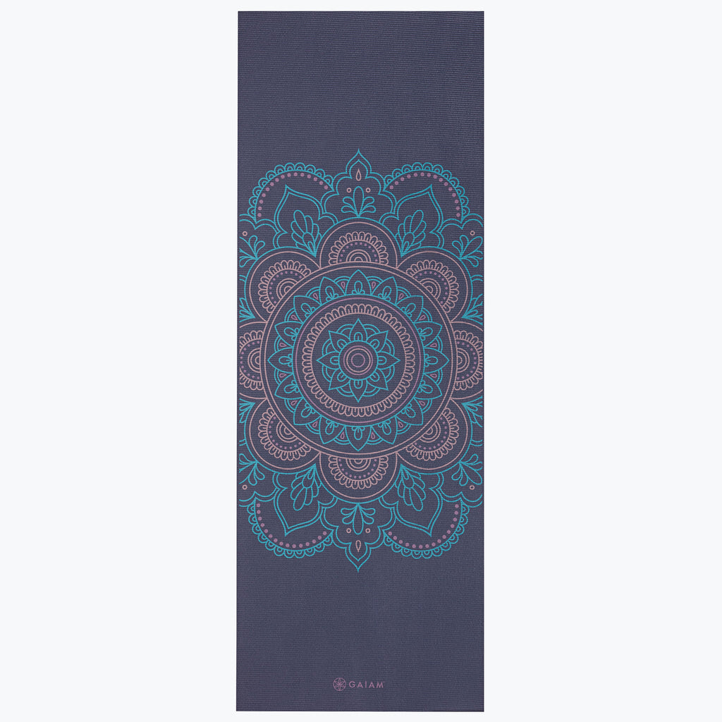 purple illusion mat mandala side rolled out