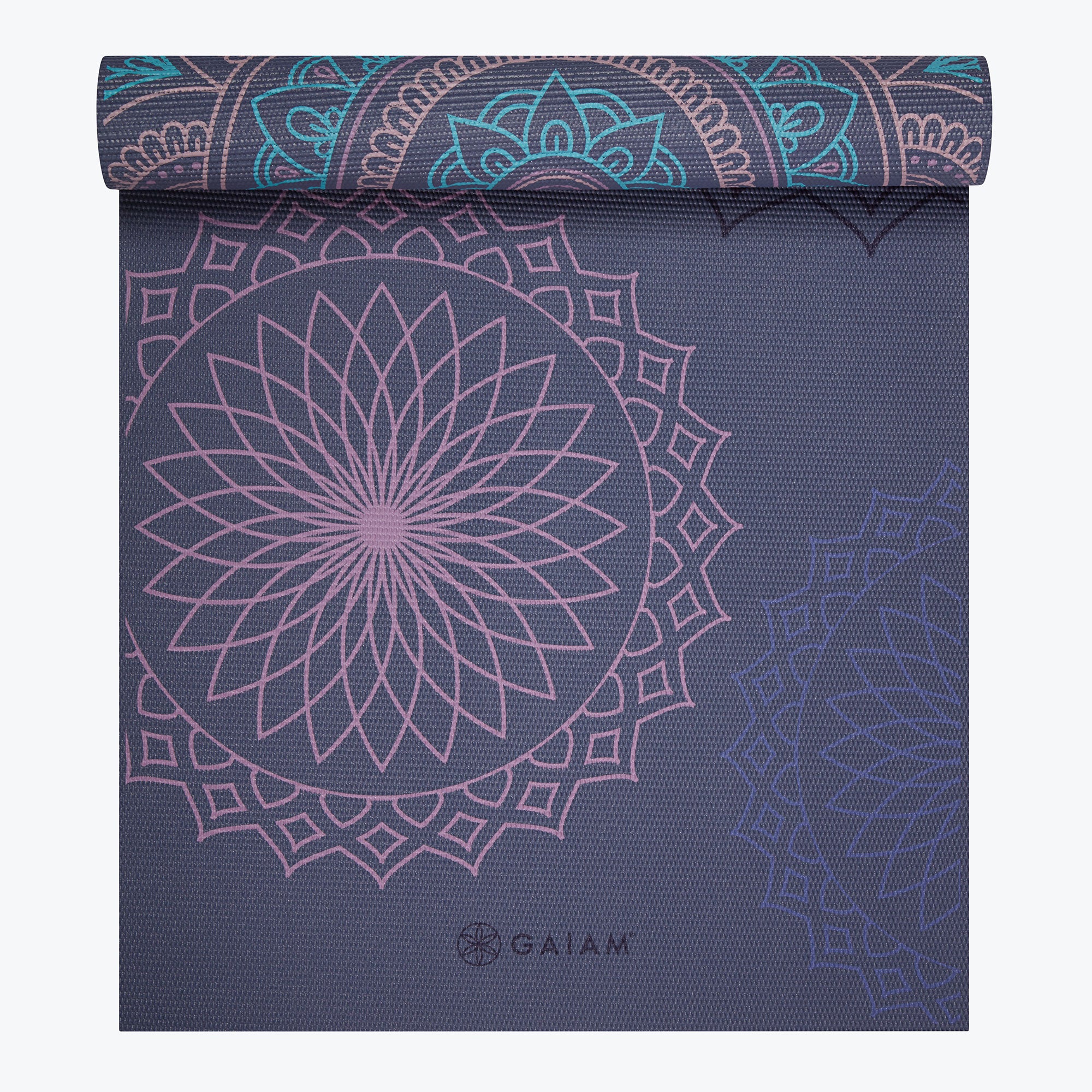 purple illusion mat rolled up