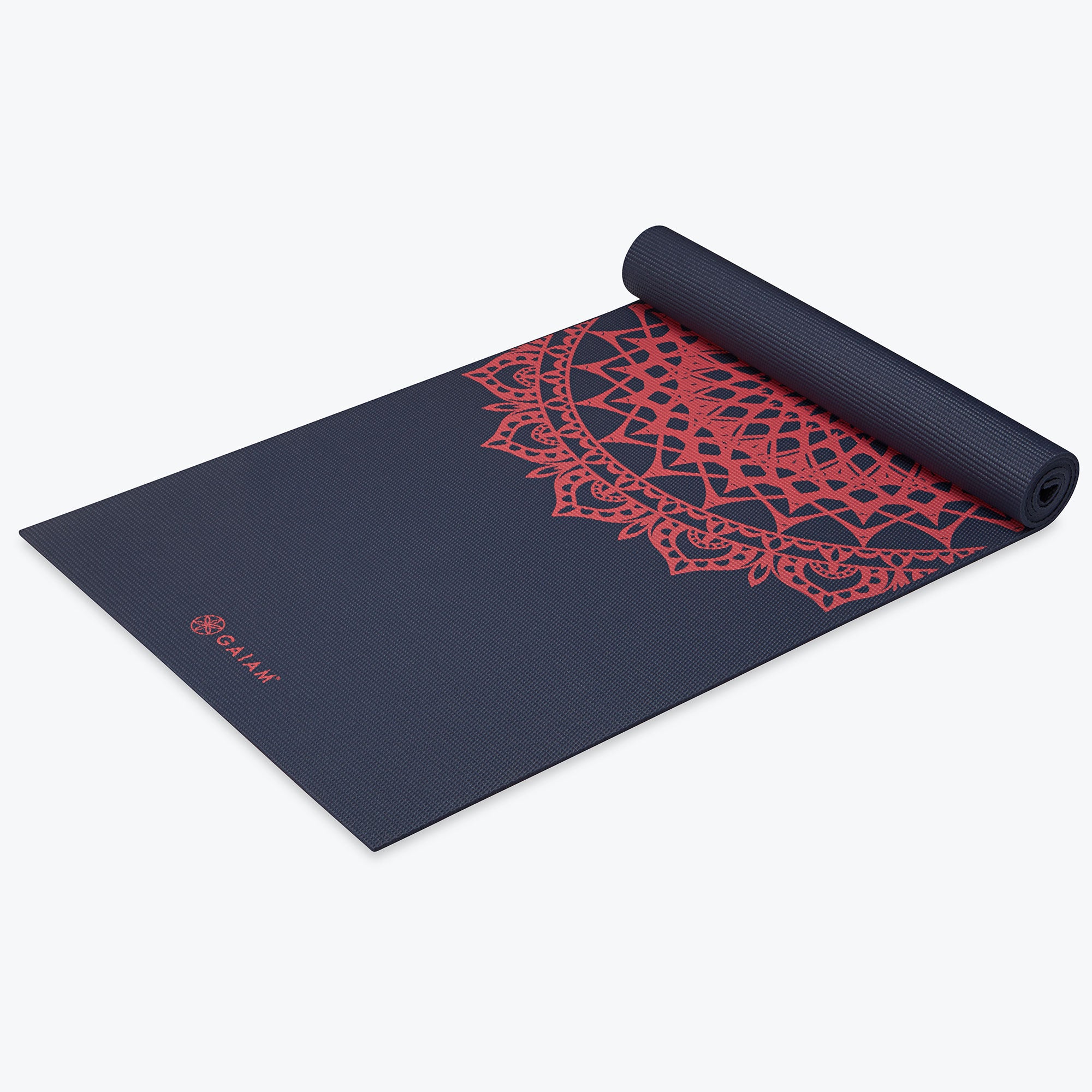 pink marrakesh mat rolled up