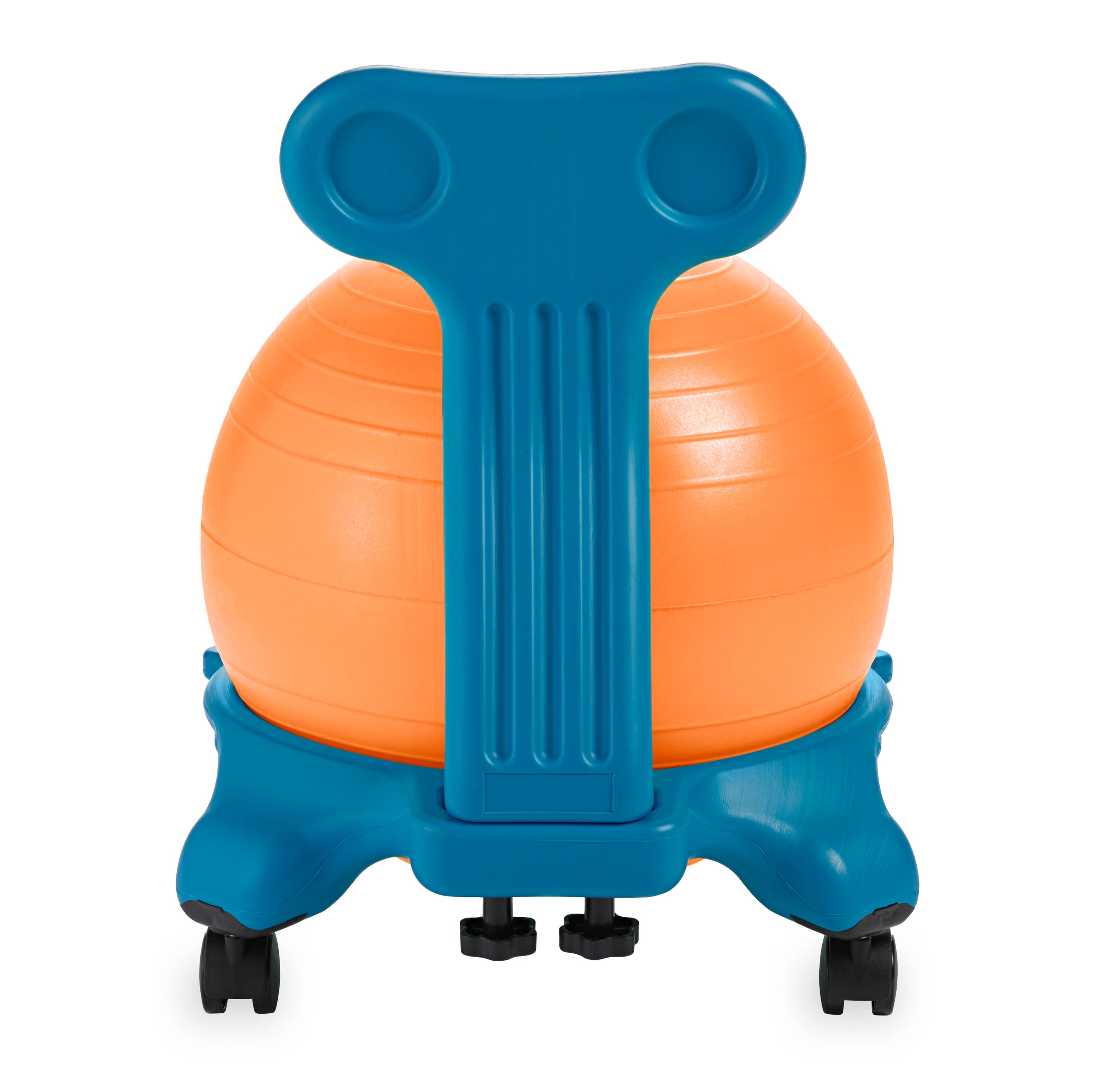 kids balance ball chair blue/orange back