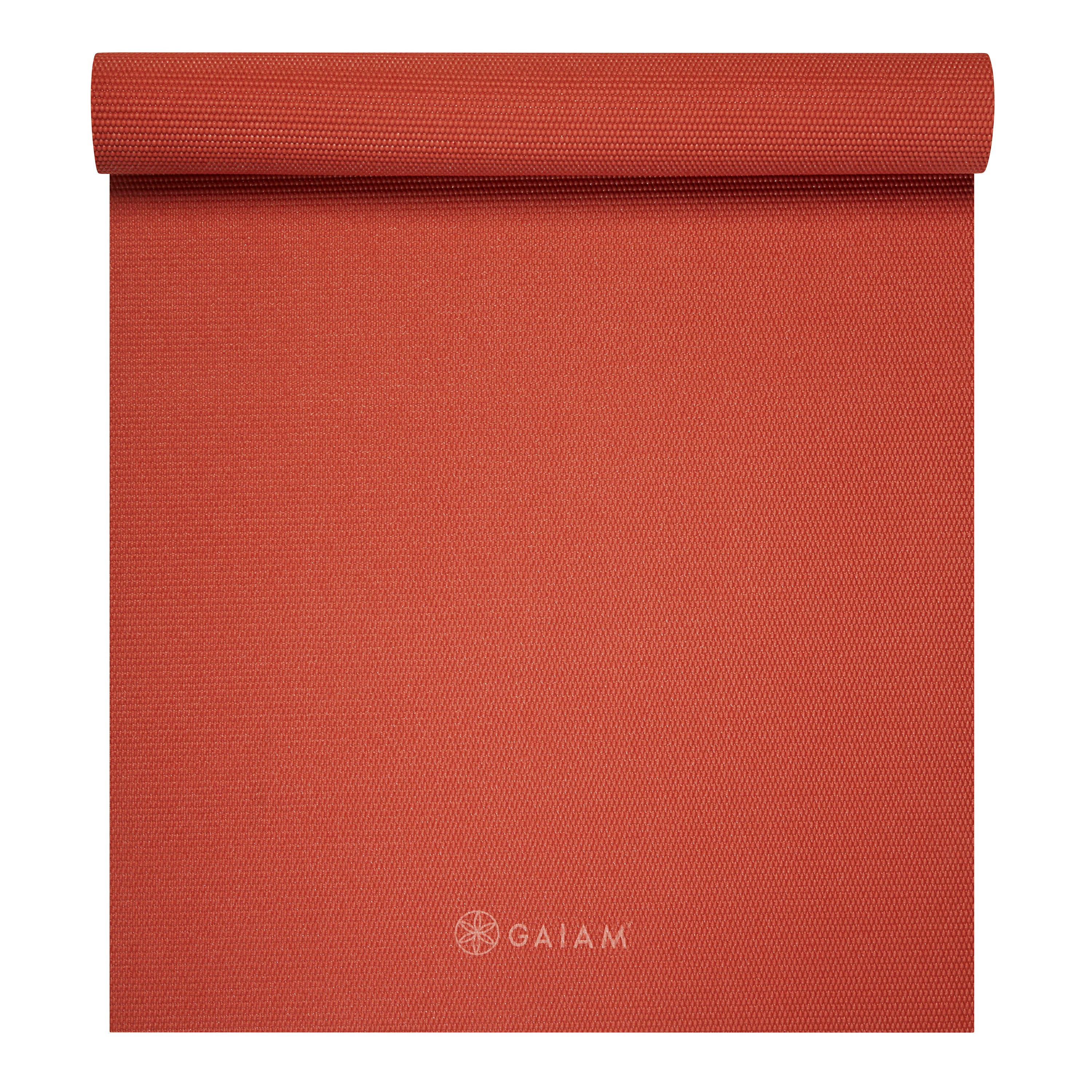 Classic Solid Color Yoga Mat (5mm) Sunburnt top rolled