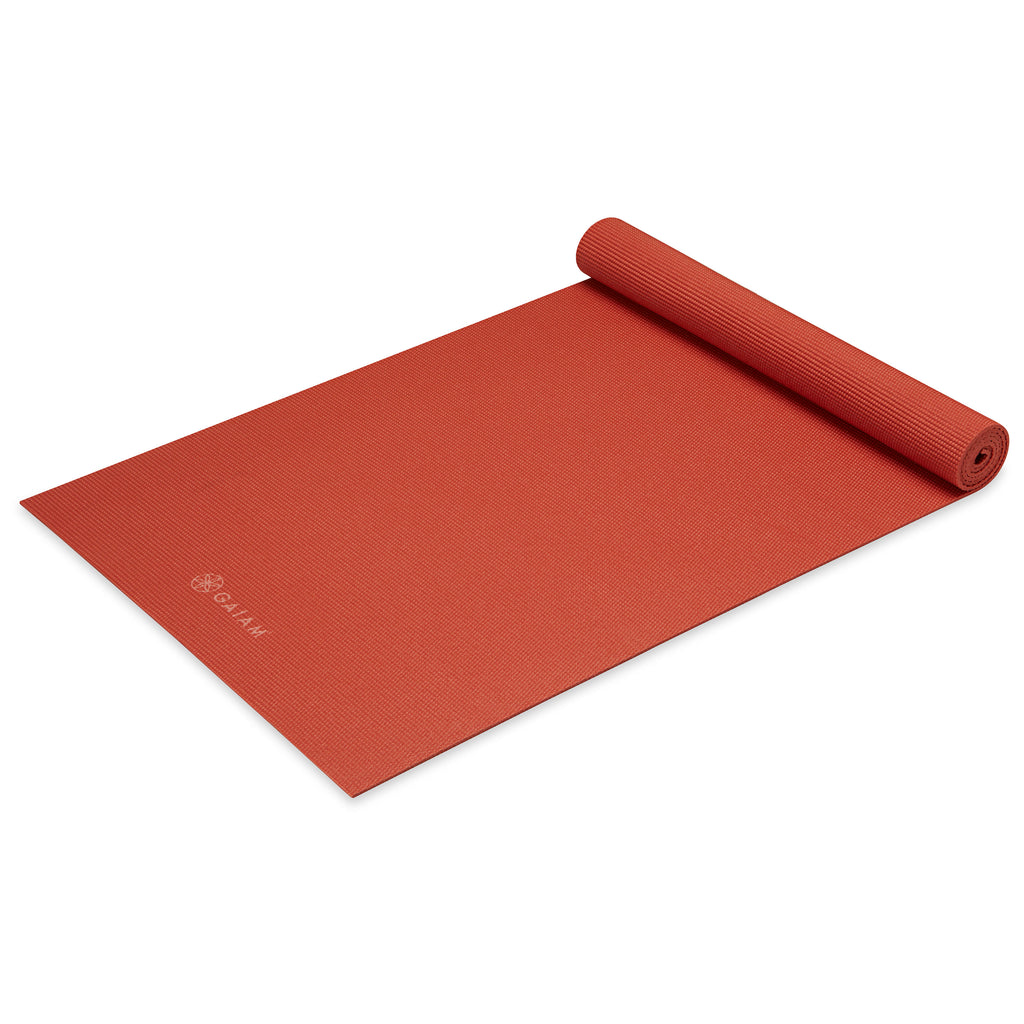 Classic Solid Color Yoga Mat (5mm) Sunburnt top tolled angle