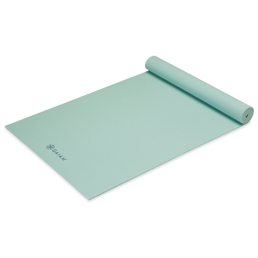 Classic Solid Color Yoga Mat (5mm) Morning Dew top rolled angle