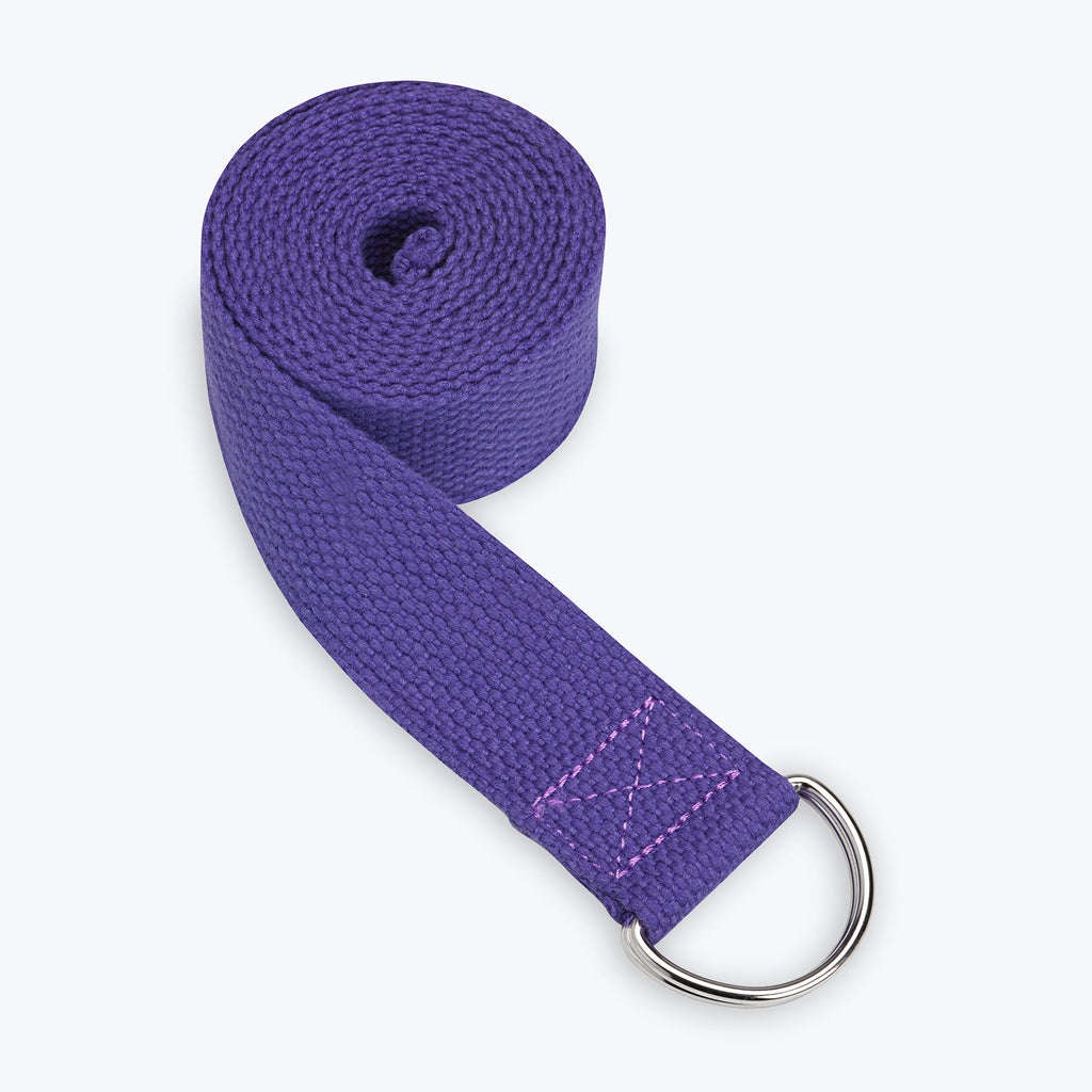 Purple Cotton Yoga Strap - 6ft