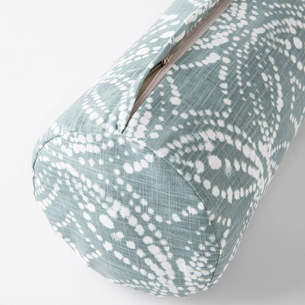 Halfmoon Cylindrical Bolster Batik closeup