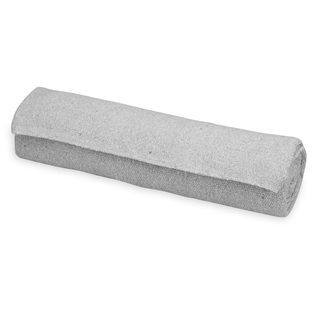 Traditional Mexican Woven Blanket Gray rolled up