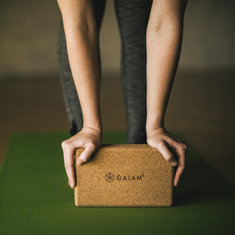 Gaiam - Bloc de yoga en liège, 9 po