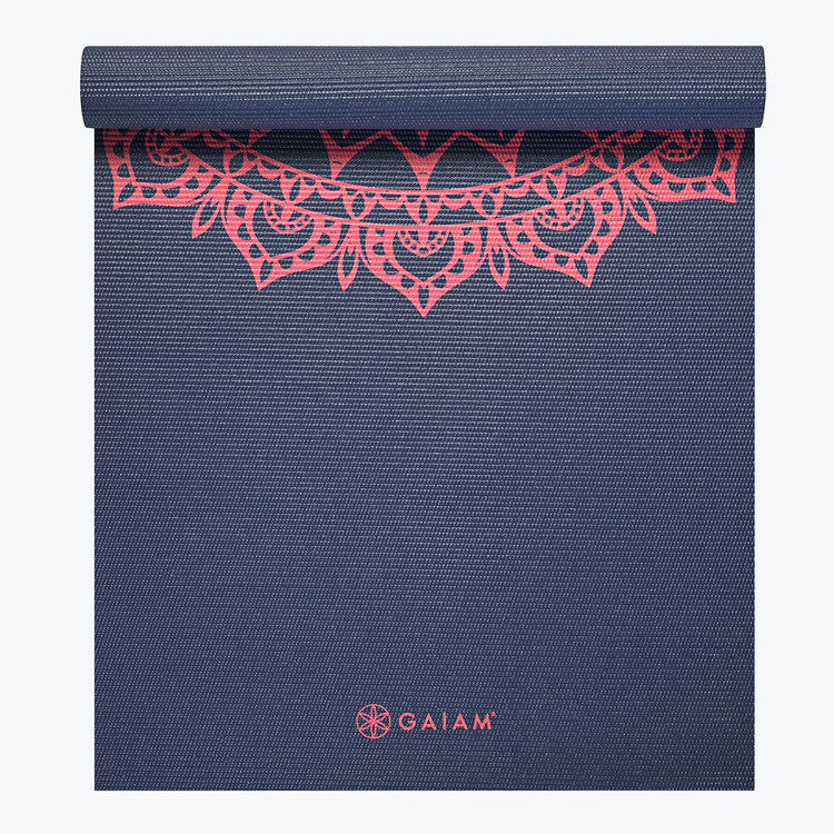Navy Fleur Marrakesh Yoga Mat (3mm)