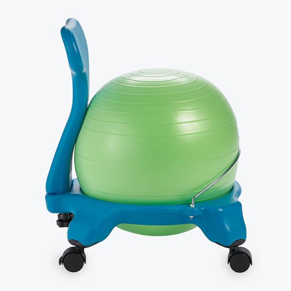 Kids Classic Balance Ball Chair in Green and Blue